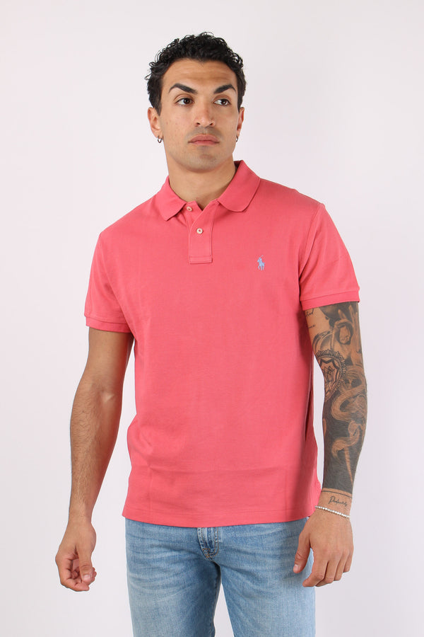Polo Rete Slim Fit Red Sky
