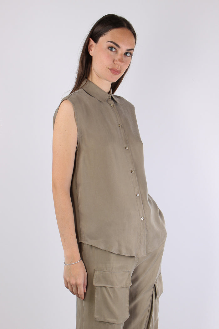 Camicia Smanicata Spalline Oil-4