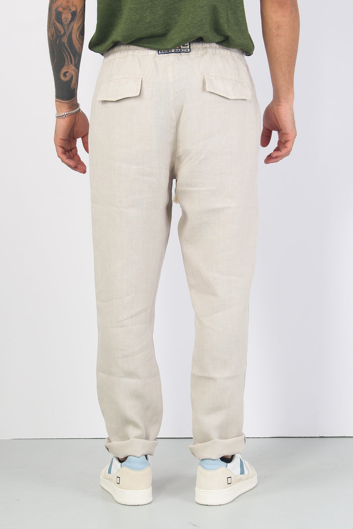 Pantalone Lino Cream-4
