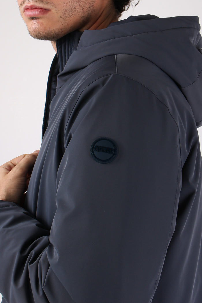 Giubbotto Parka Nylon Liscio Navy-8