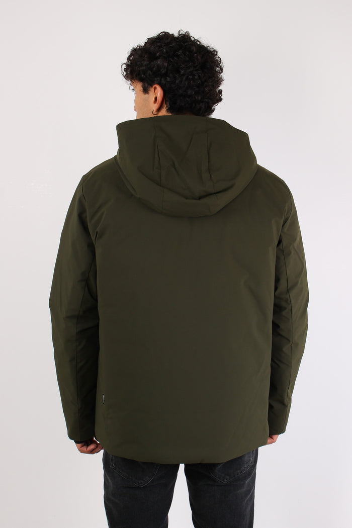 Obione Giubbotto Corto Tessuto Land Green-4