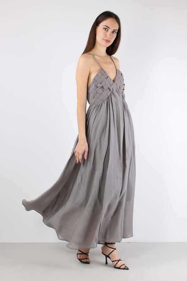 Abito Lungo Intreccio Grigio
