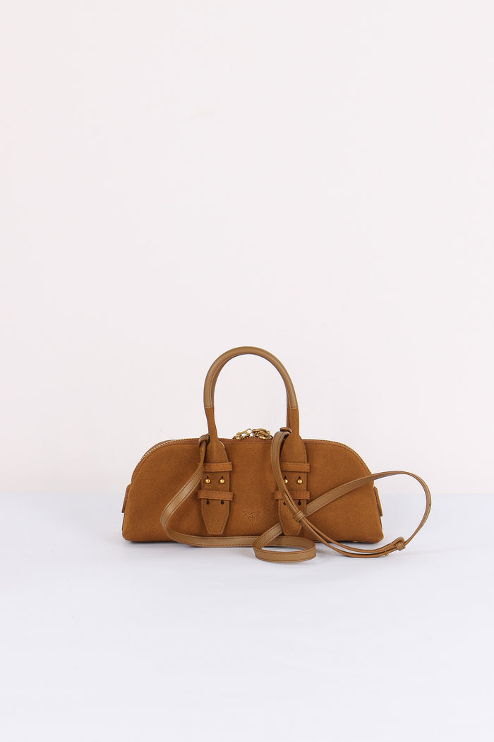 Bowling Bag Suede Marrone-3