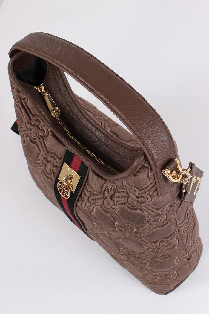 Cate Hobo Velluto Jacquard Taupe/multicolor-5