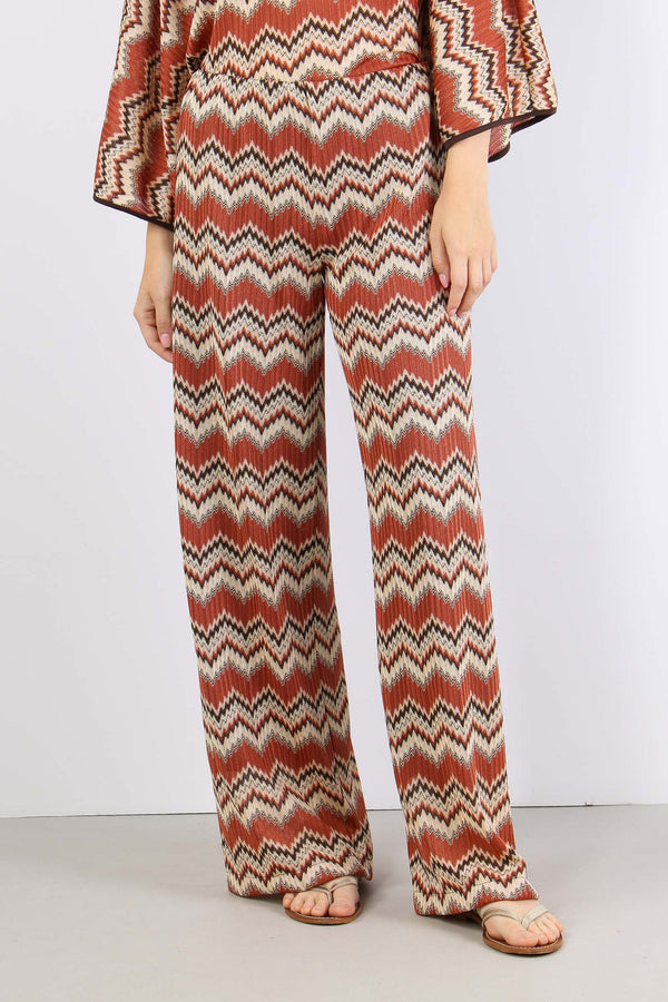 Pantalone Stampa Missoni Ruggine-2