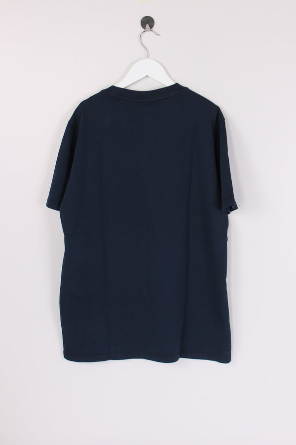 T-shirt Stampa Beach Navy-2