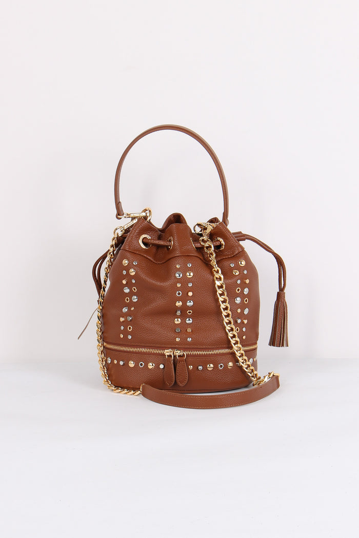 Secchiello Inserto Borchie Cuoio-3