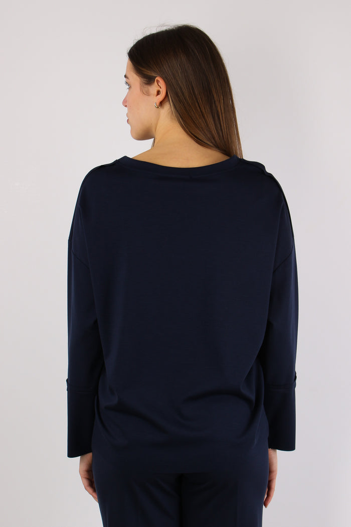 Maglia Punto Milano Tencelle Blu-5