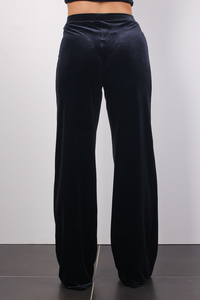 Fleur Pantalone Velluto Nero-3