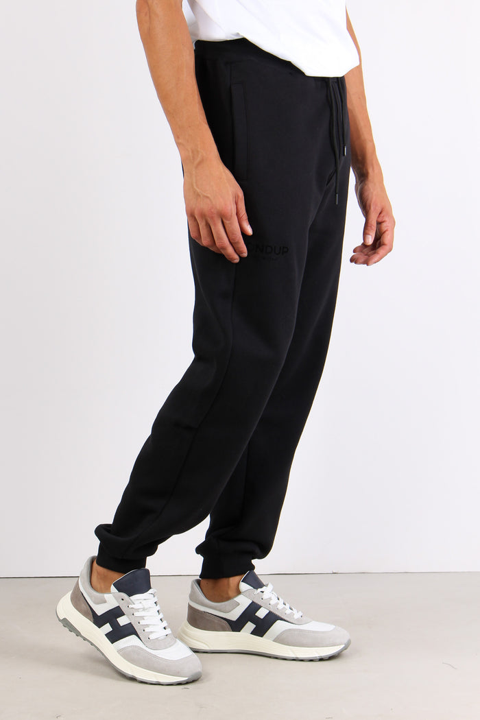 Pantalone Felpa Logo Nero-6