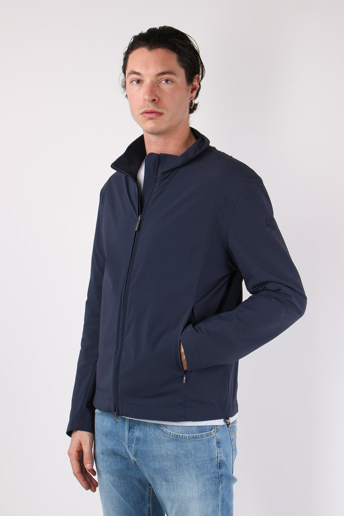 Giubbotto Collo In Piedi Stretch Navy-3