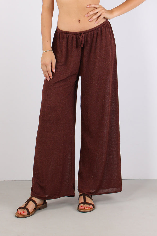 Pantalone Palazzo Lurex Moro-2