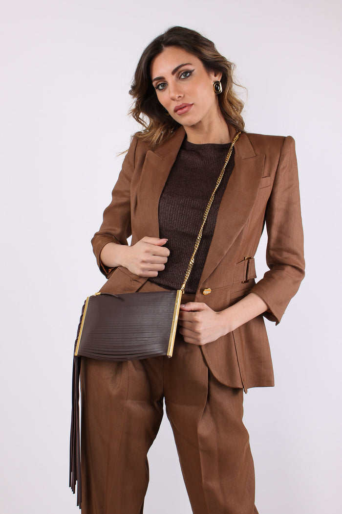 Pochette Frange Cacao-2