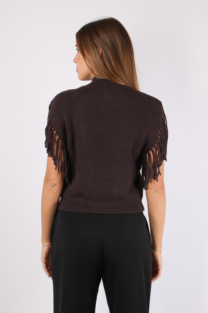 Gilet Punto Pannocchia Frange Moro-6