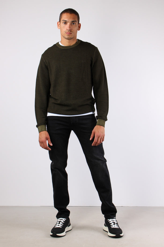 Maglia Lana Punto Riso Militare-4