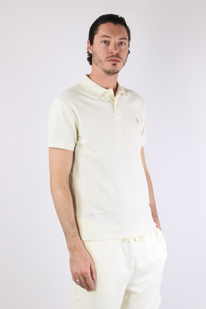 Polo Rete Slim Fit Cream-6