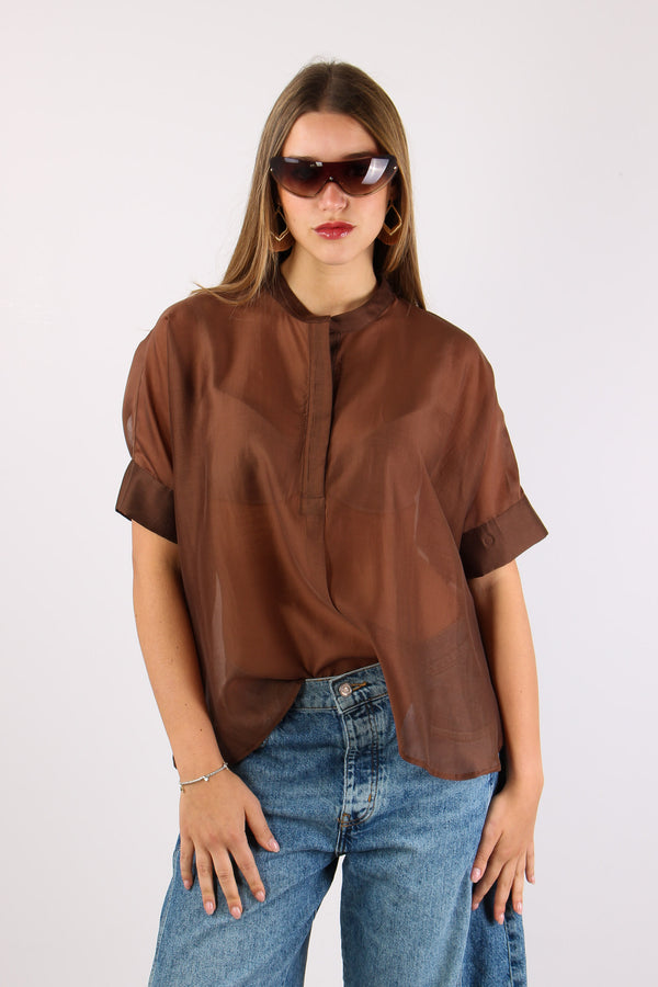 Casacca M/m Over Mussola Cioccolato-2