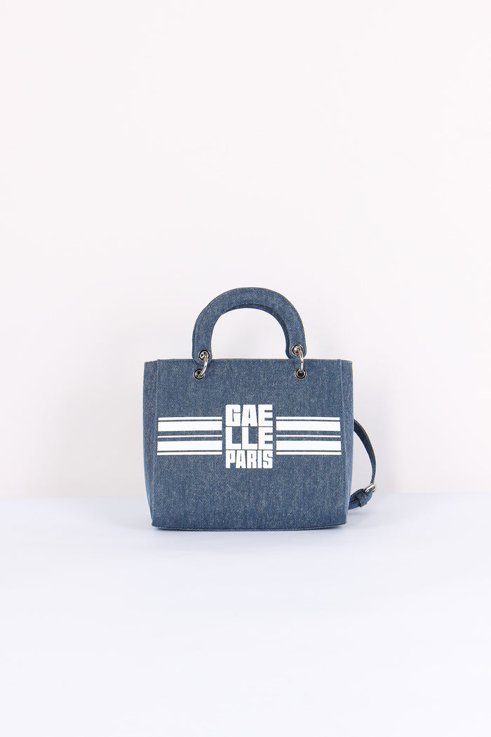 Tote Mini Banda Logo Blu
