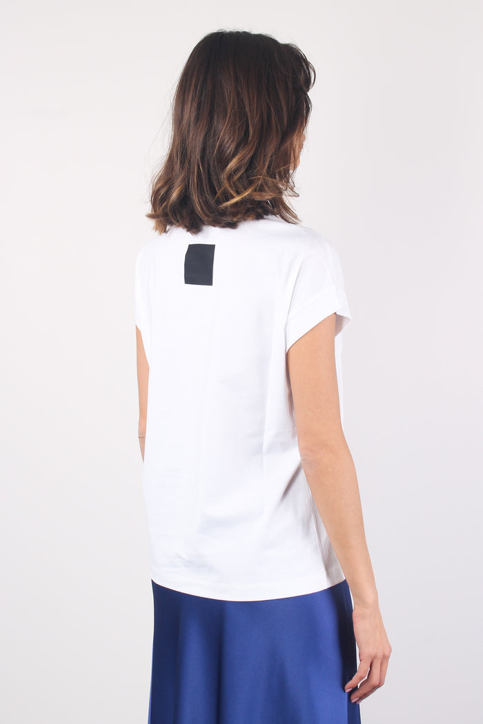 T-shirt Over Cotone Bianco-6