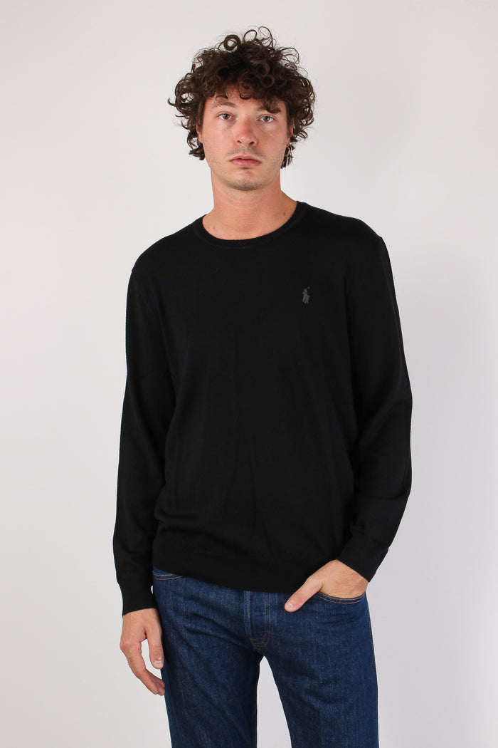 Maglia Girocollo Polsino Cosa Polo Black