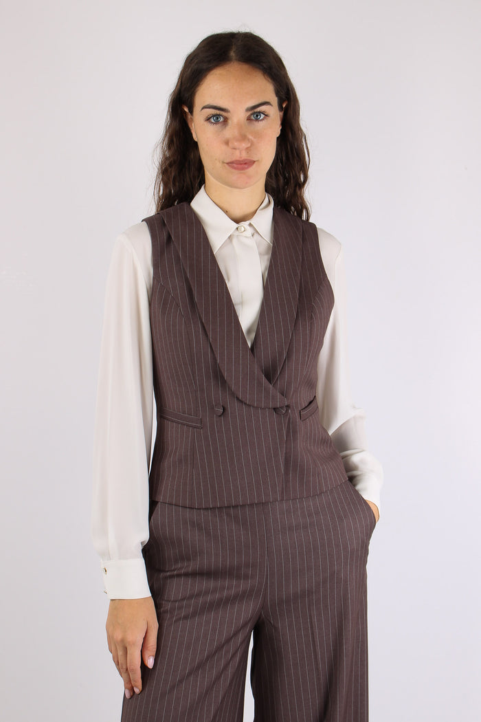 Gilet Gessato Taupe-2