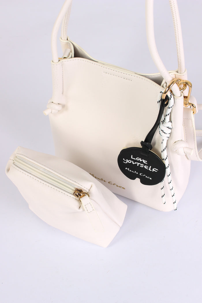 Tote Bag Mini Manici Sottili Bianco Ottico-7