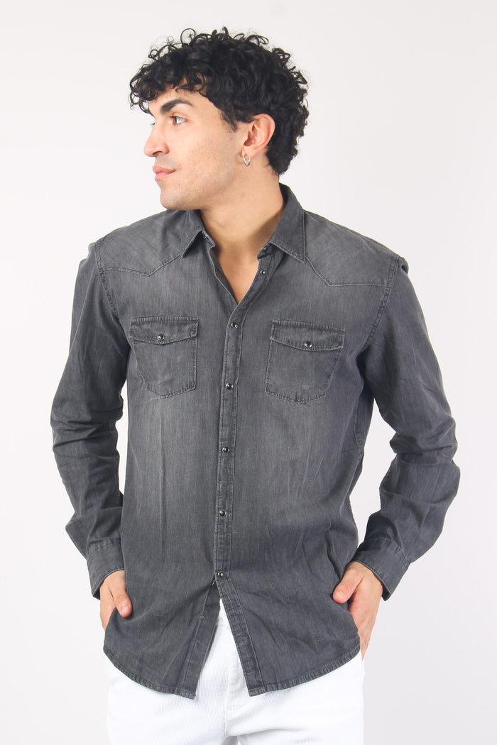 Camicia Denim West Nero