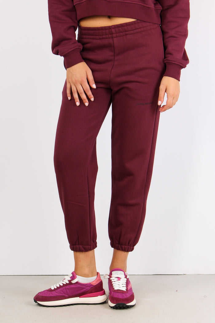 Pantalone Felpa Basico Bordeaux-2