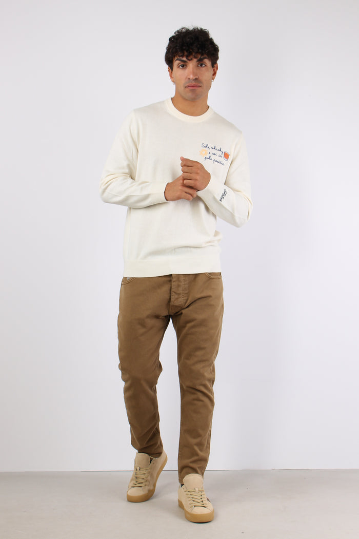 Girocollo Sole Pole Position Bianco