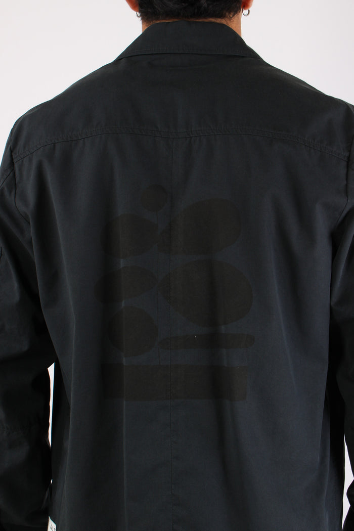 Canoa Giacca Camicia Tasche Nero-8