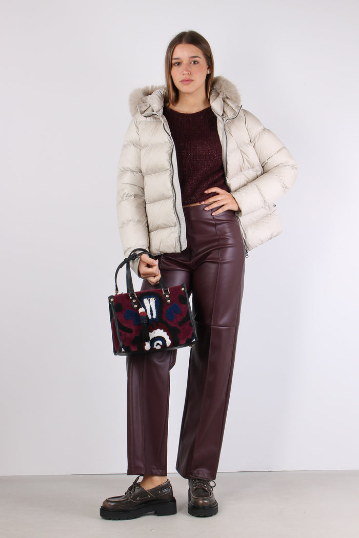 Maglia Scatoletta Filo Lurex Vino