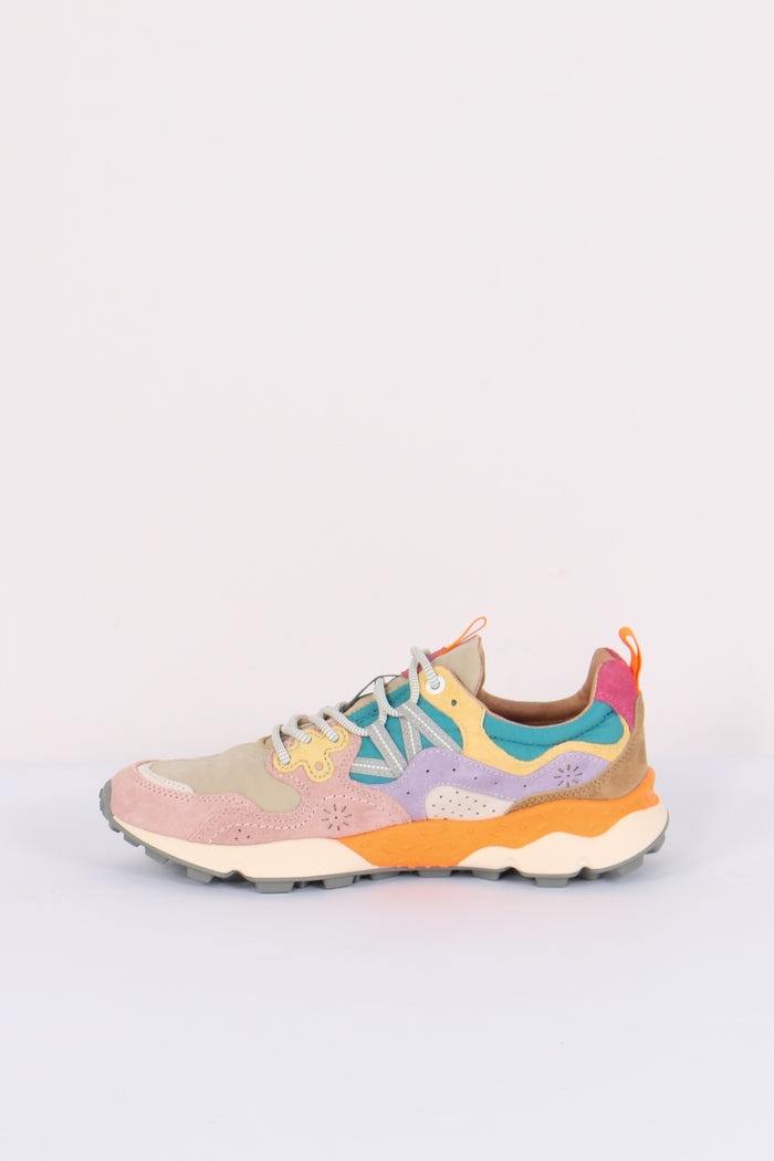 Sneakers Yamano Suede Nylon Pink/petrol-7