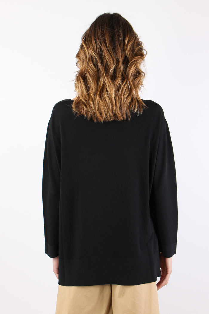Maglia Girocollo M/l Basica Nero-5