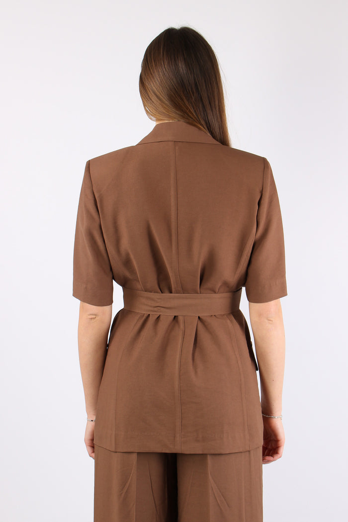 Giacca M/m Cinturata Cioccolato-4