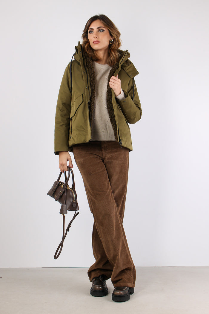 Kara Parka Corto Interno Teddy Green