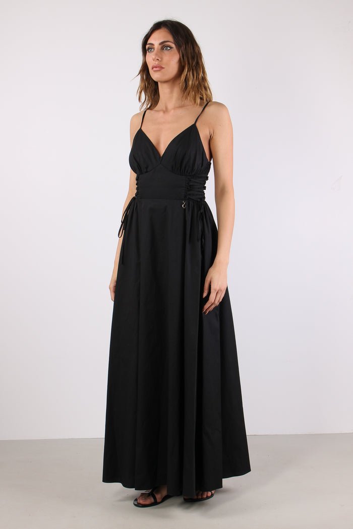 Messy Abito Lungo Punto Smok Black-3