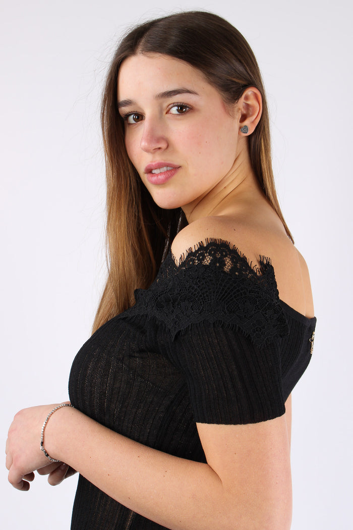 Haifi Top Inserto Pizzo Black-8