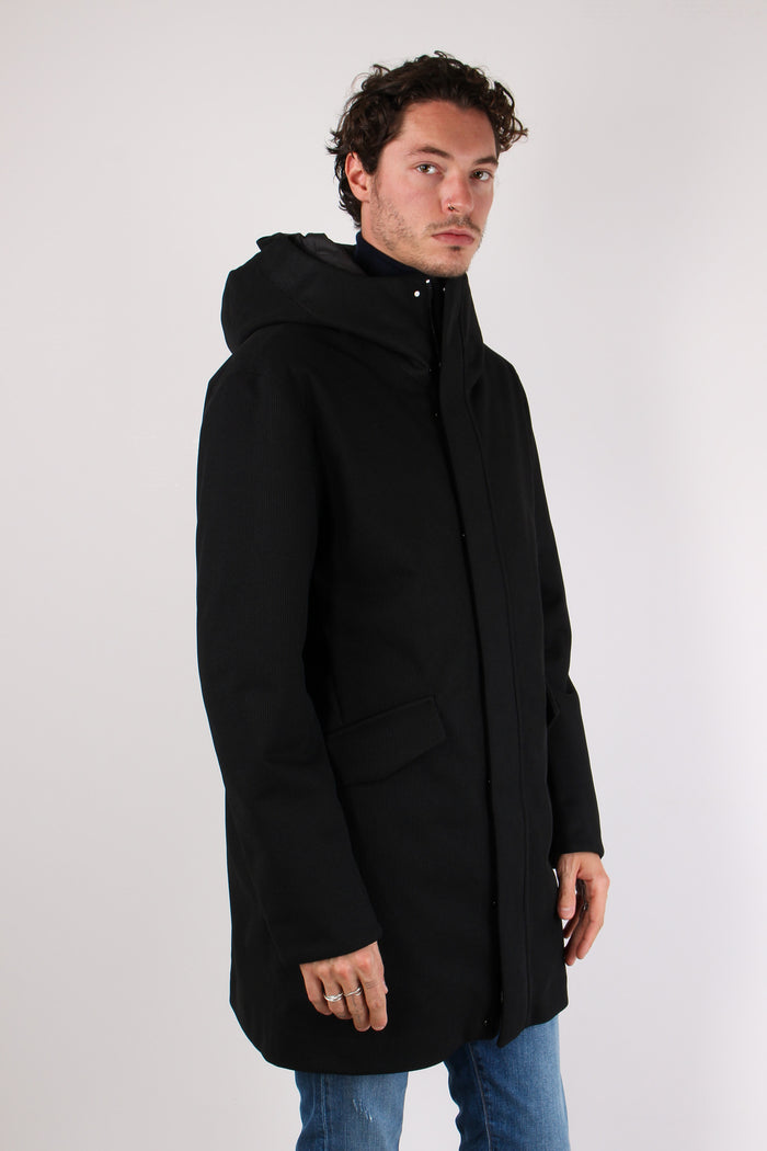 Parka Interno Piuma Tricotech Black-7