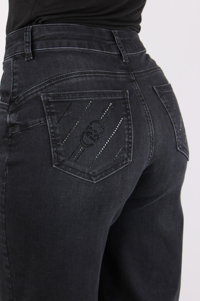 Jeans Flare Nero-10