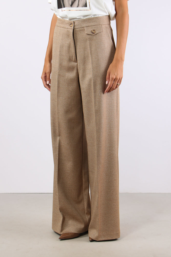 Pantalone Taschino Spinato Cammello-3