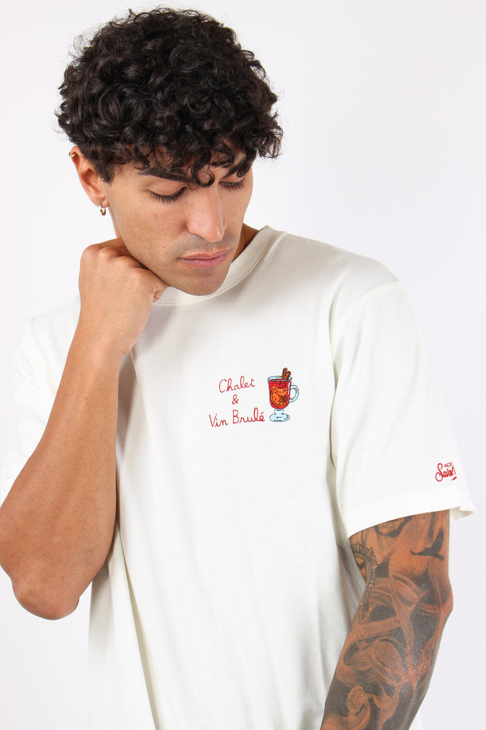 T-shirt Chalet E Vin Brule Bianco-2