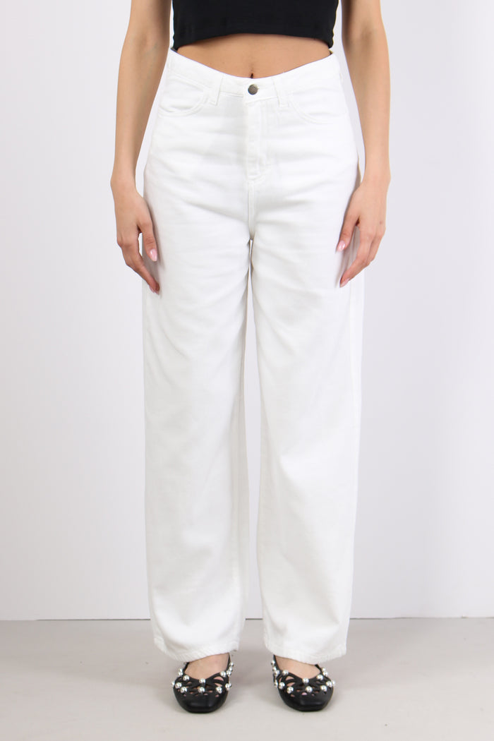 Pantalone Bull 5 Tasche Bianco-2