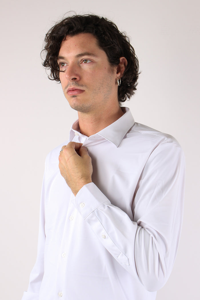 Camicia Tessuto Tecnico Bianco-7