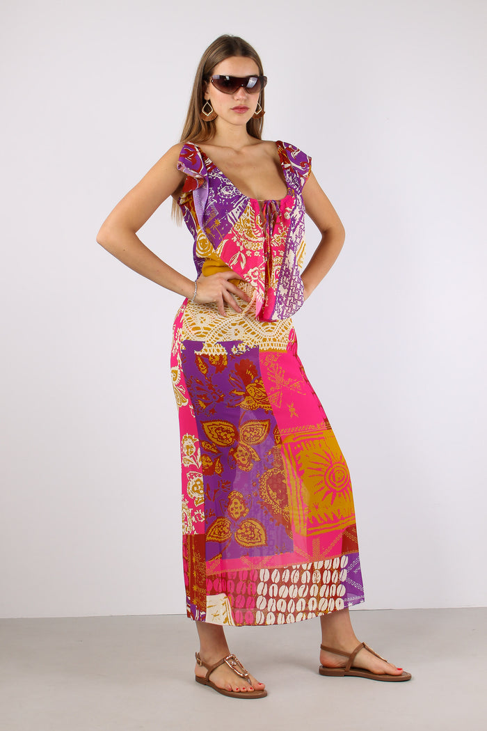 Abito Fantasia Multi Patch Fucsia/viola-6