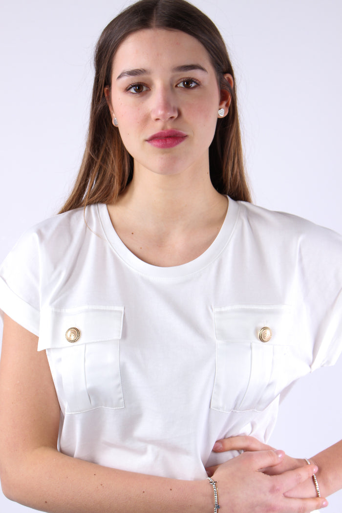 Antoine T-shirt Cotone Taschiine White-7