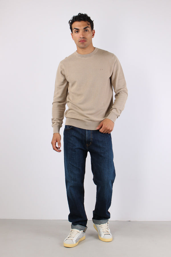 Maglia Girocollo Punto Riso Stone-2