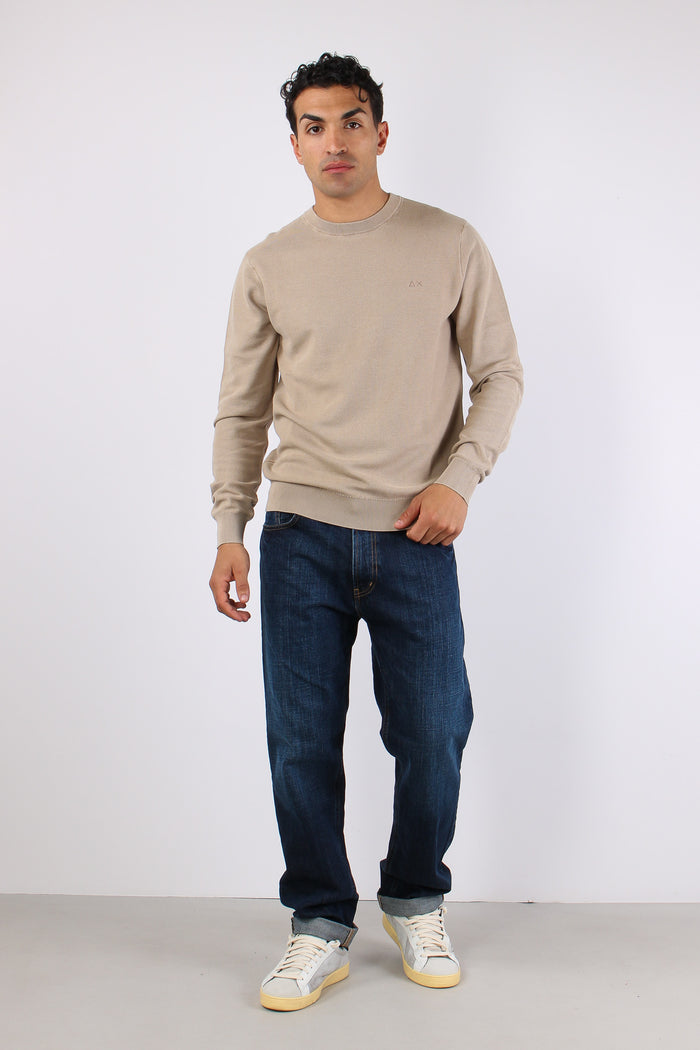 Maglia Girocollo Punto Riso Stone-2