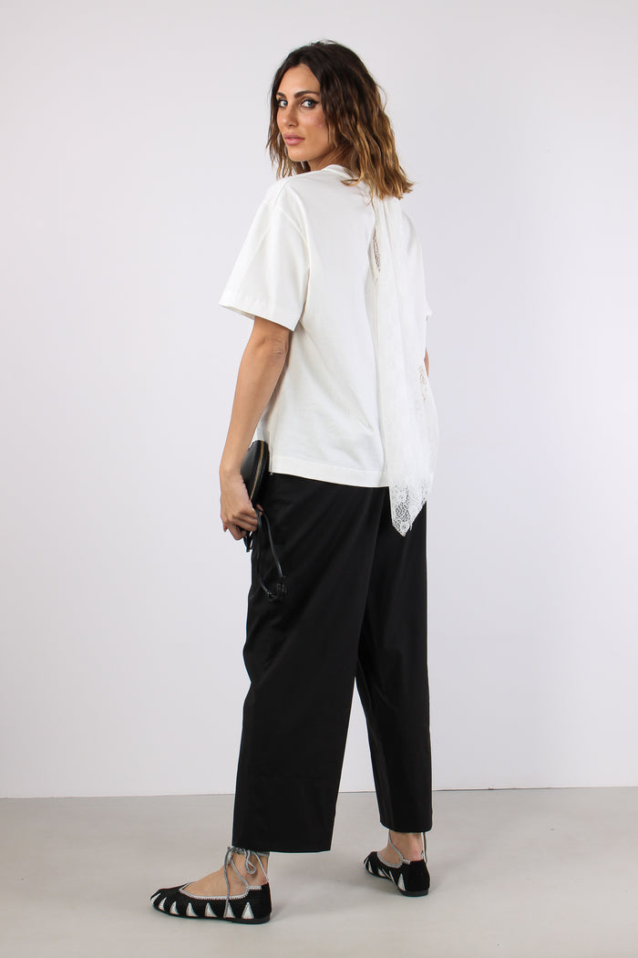 T-shirt Fiocco Pizzo Bianco-5