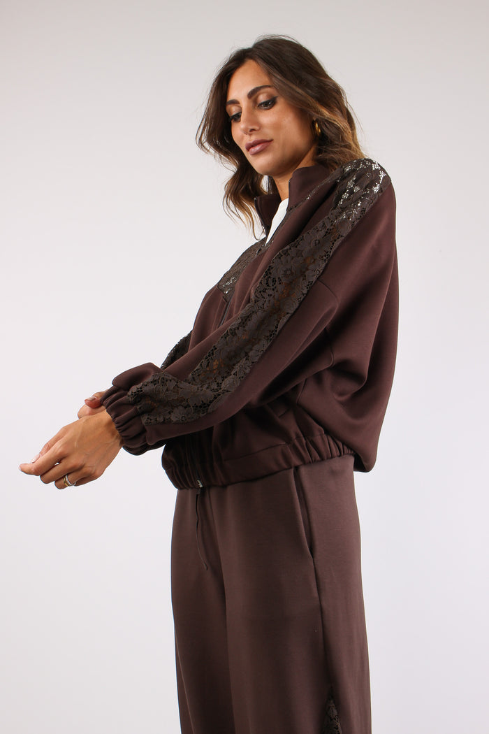 Felpa Modal Inserto Pizzo Moro-6