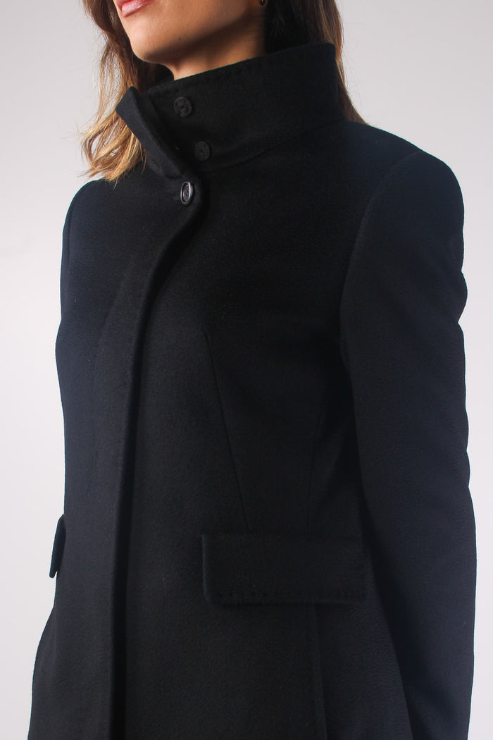 Agnese Cappotto Sfiancato Nero-7